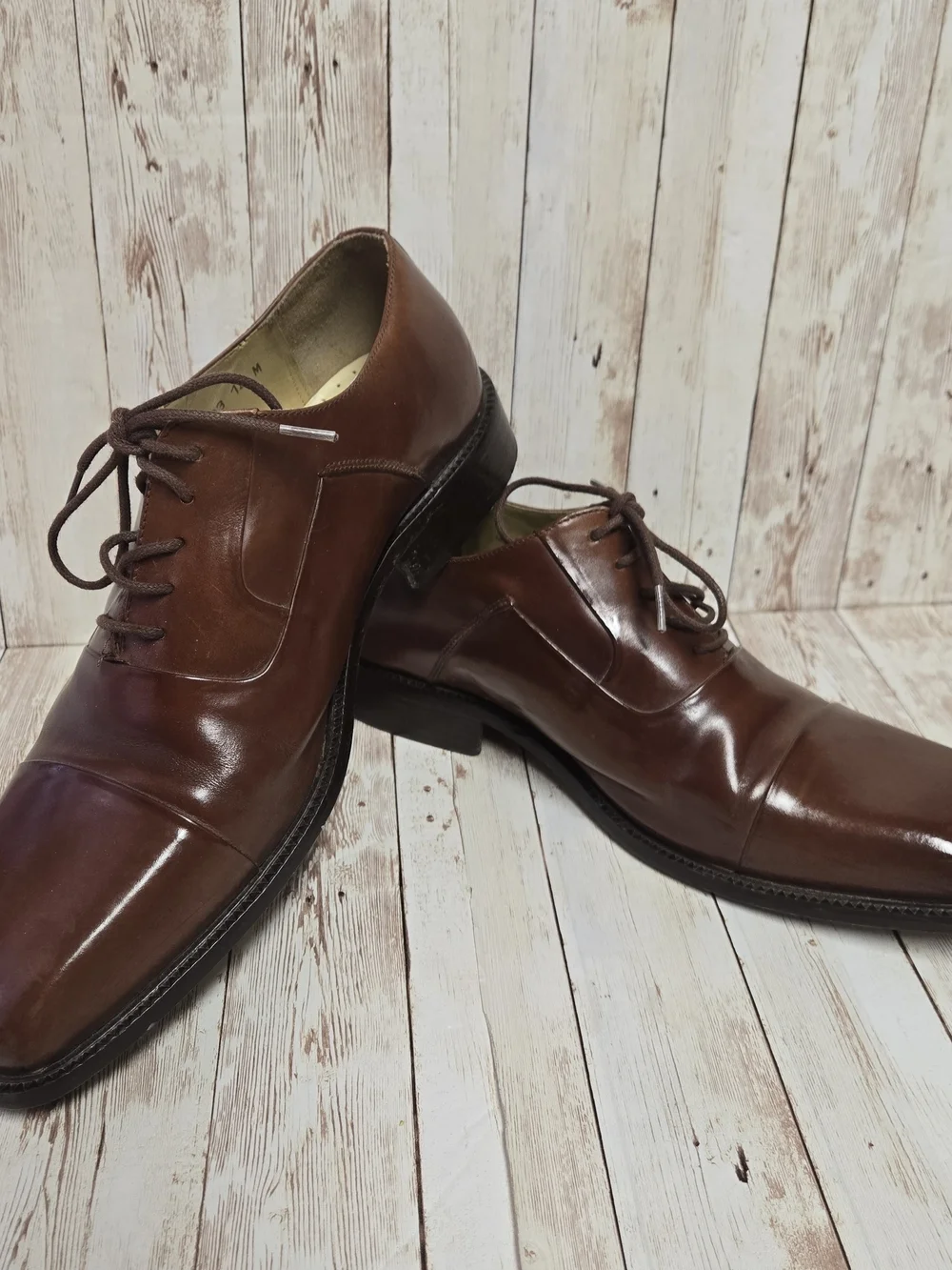 Stacy Adams Brown Leather Cap Toe Oxford Dress Shoes Men’s 12M